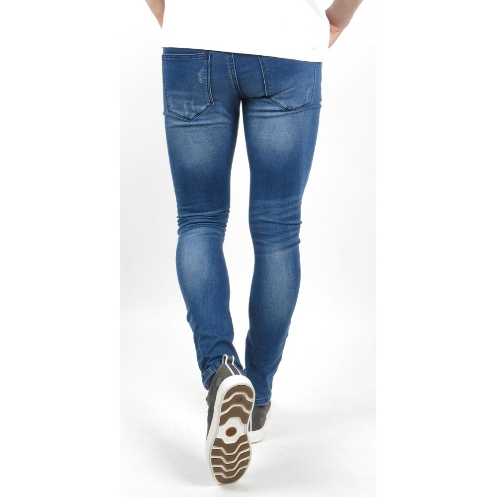 Kenzarro - Jeans blanc skinny fashion homme